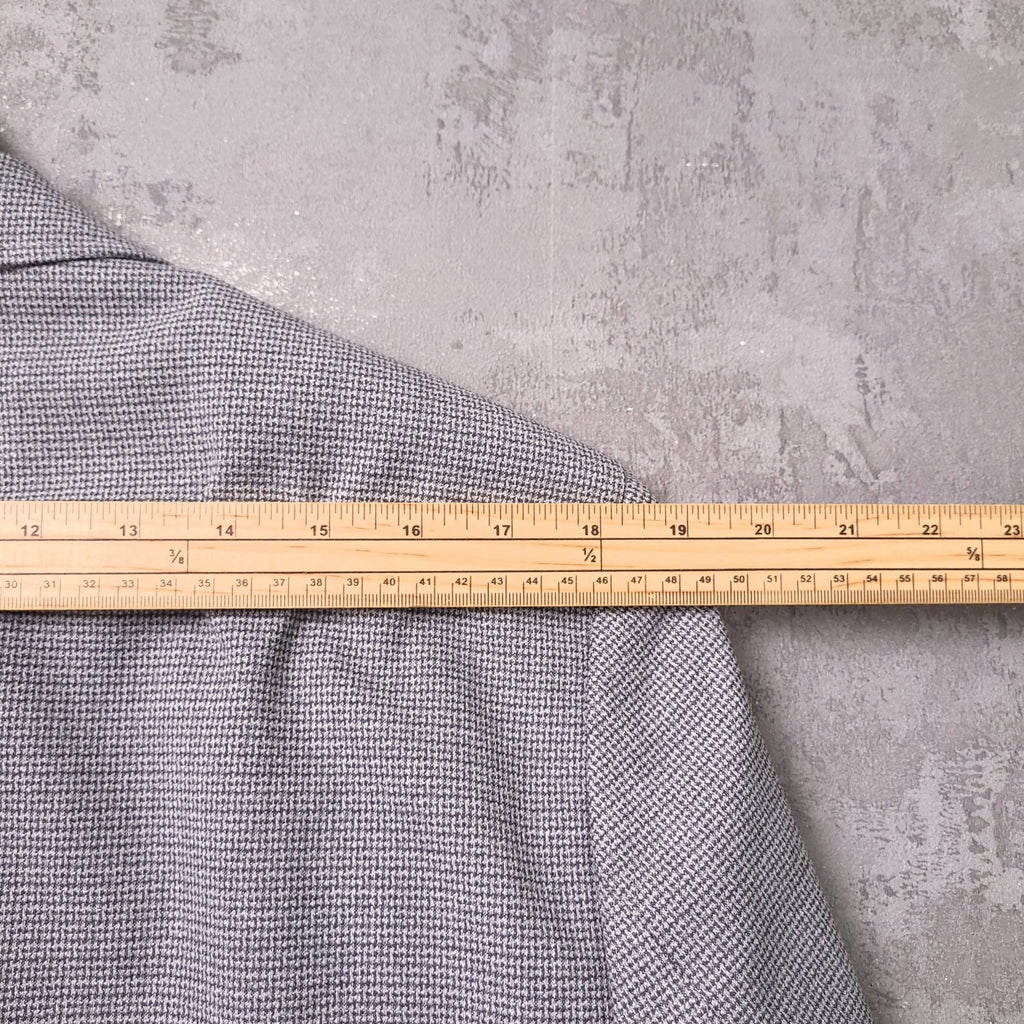 Next Blazer Jacket Mens 44R Slim Fit Grey Check Double Breasted Sport Coat