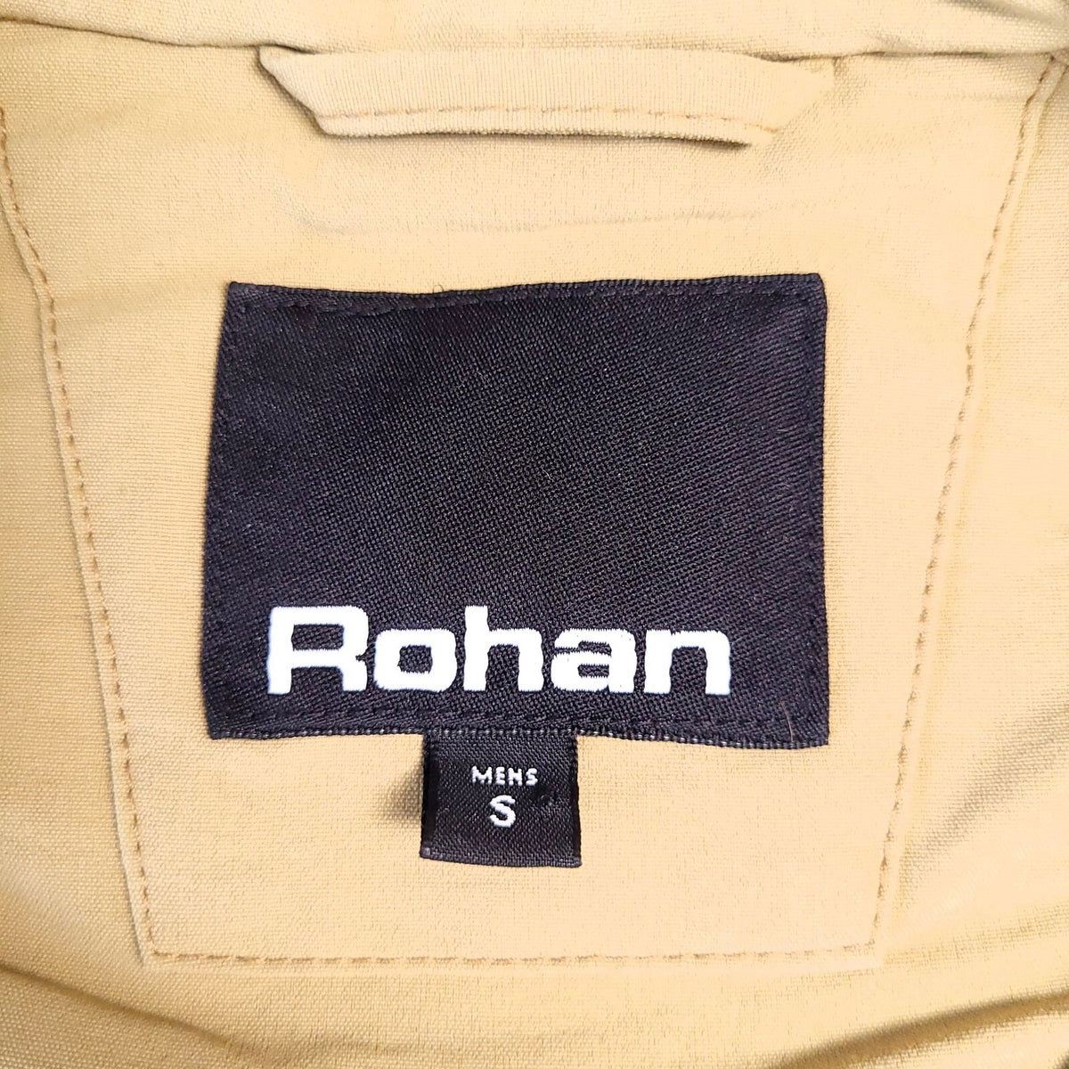 Rohan Crossborder Jacket Mens Small Tan Stretch Mesh Lined Windbreaker